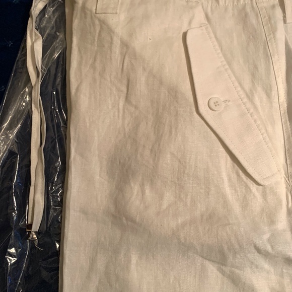 CARGO PANTS,MENS, NWT-INSERCH-COLLEZIONE UOMO, 100% LINEN, Style:P3414, Color WT - Picture 3 of 14